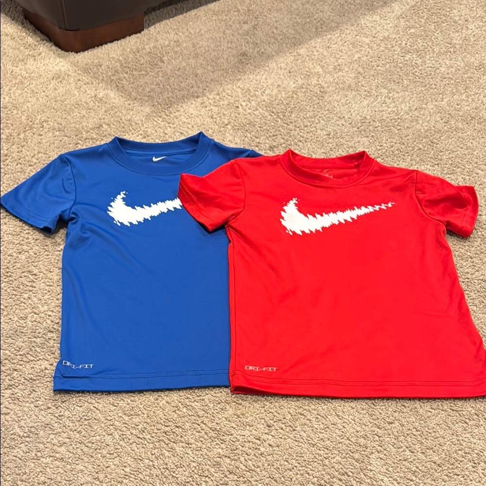 Nike Kids' Blue and Red T-Shirts